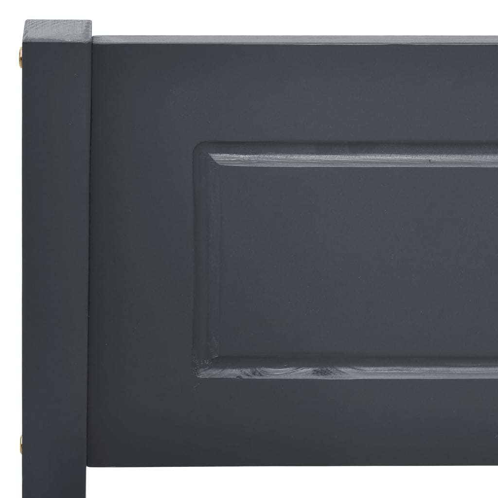 Bed Frame without Mattress Solid Pinewood Grey 100x200 cm