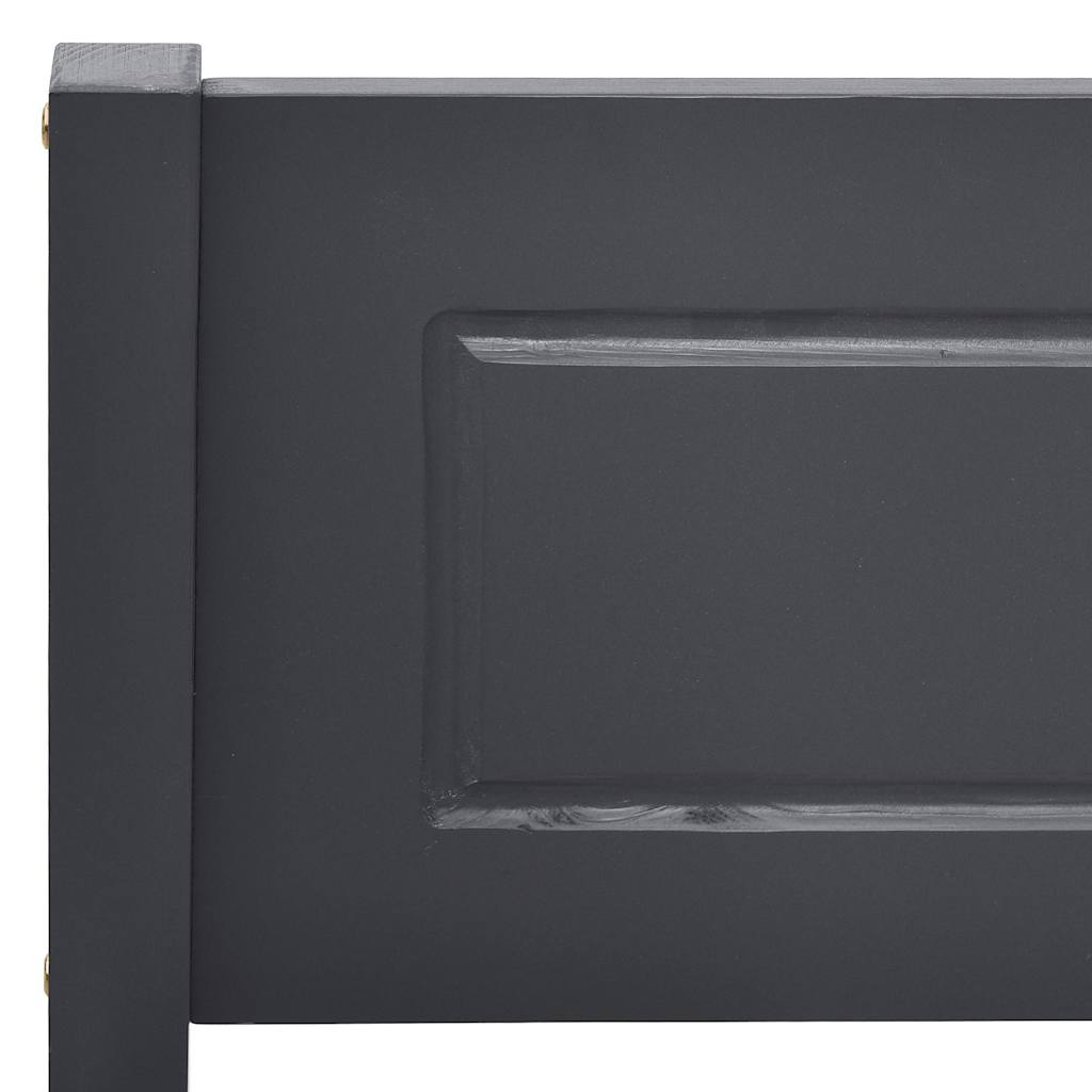 Bed Frame without Mattress Solid Pinewood Grey 140x200 cm