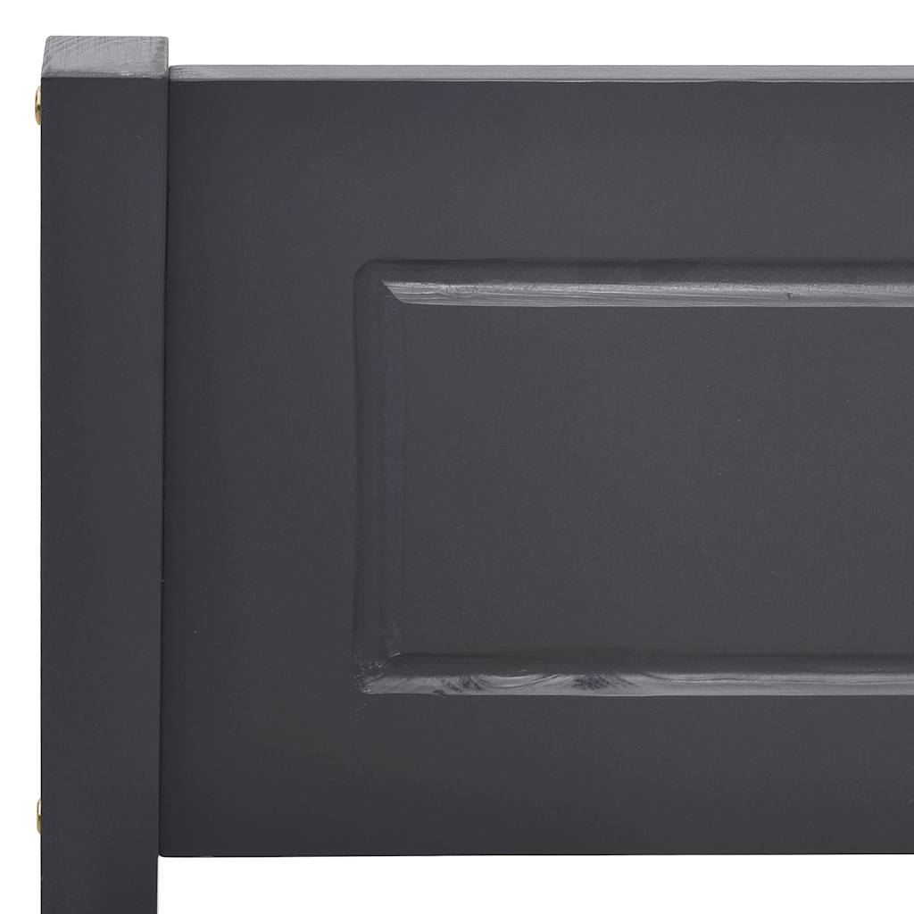 Bed Frame without Mattress Solid Pinewood Grey 160x200 cm