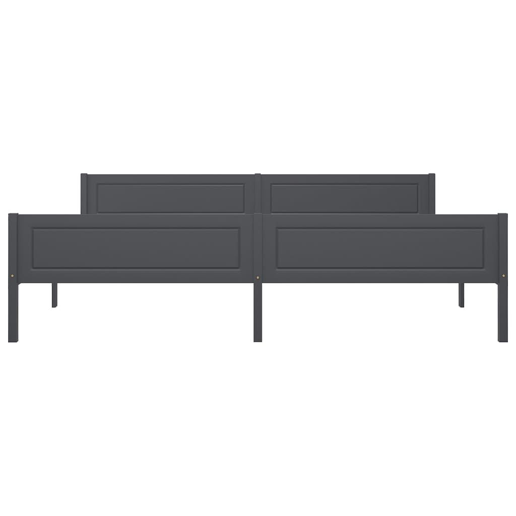 Modern Wooden Emperor Size 2m Bed Frame Base With Headboard Solid Pinewood Wood