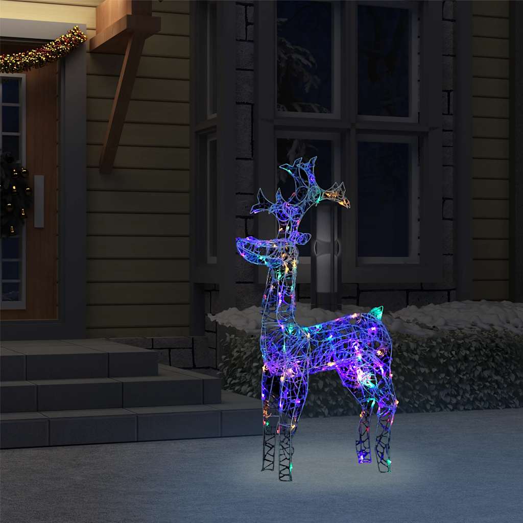 Xxl Acrylic Christmas Reindeers 250 Led 3 Pcs 180 Cm