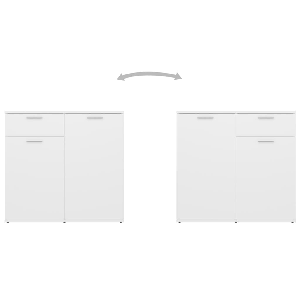Sideboard White 160x36x75 cm Engineered Wood