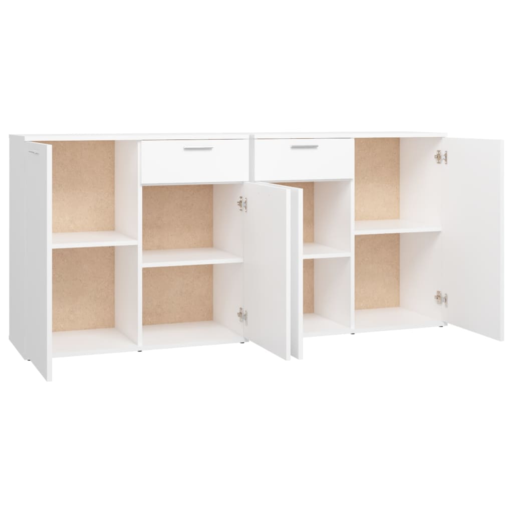 Sideboard White 160x36x75 cm Engineered Wood