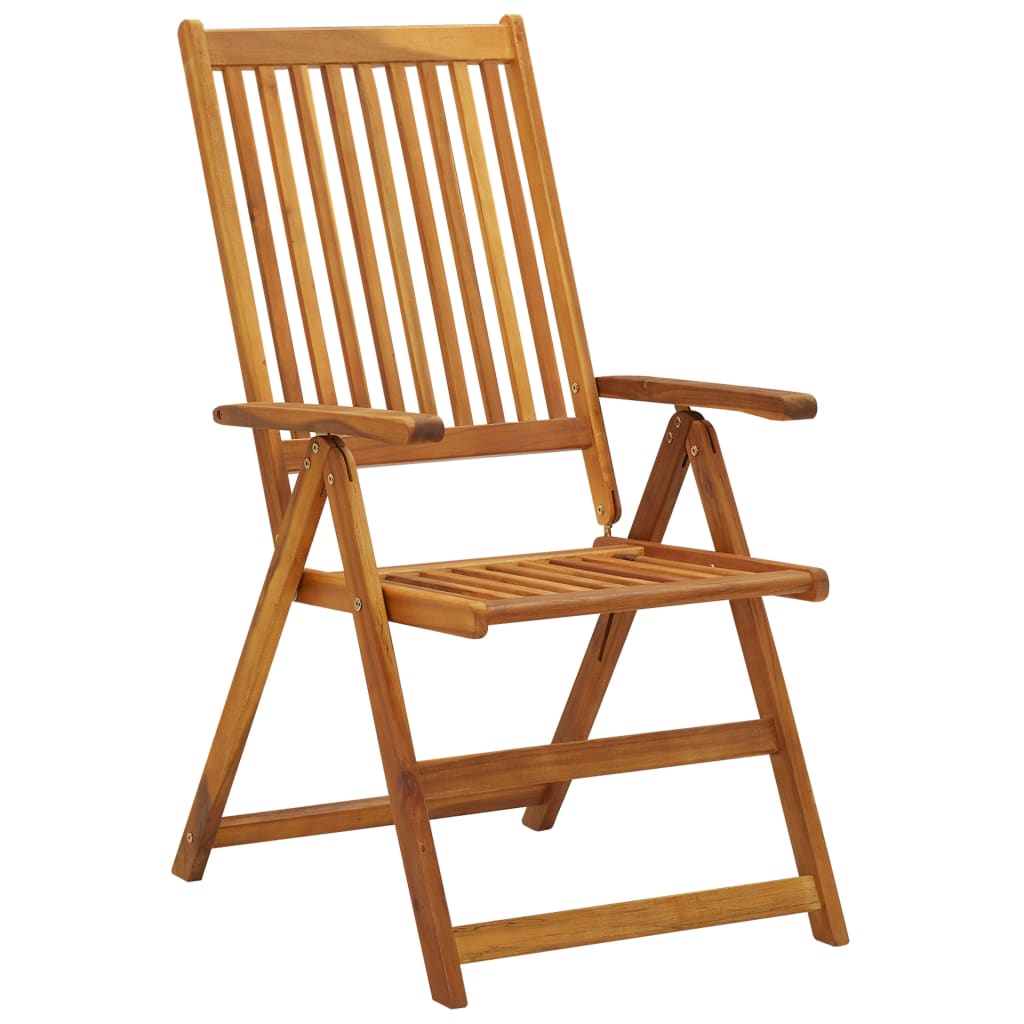 Outdoor Patio Wooden Foldable Garden Chairs Acacia Wood Seats 2 3 4 6 8 pcs