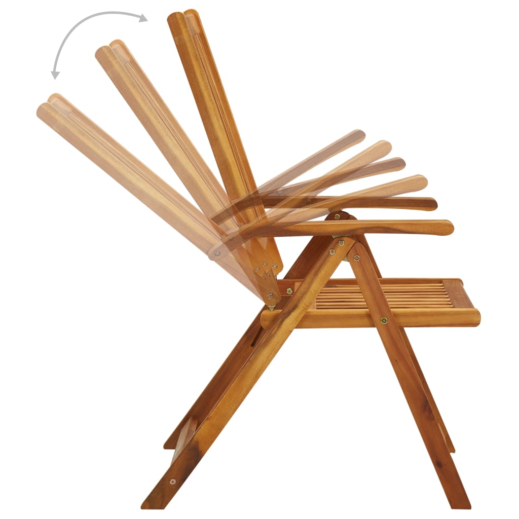 Outdoor Patio Wooden Foldable Garden Chairs Acacia Wood Seats 2 3 4 6 8 pcs