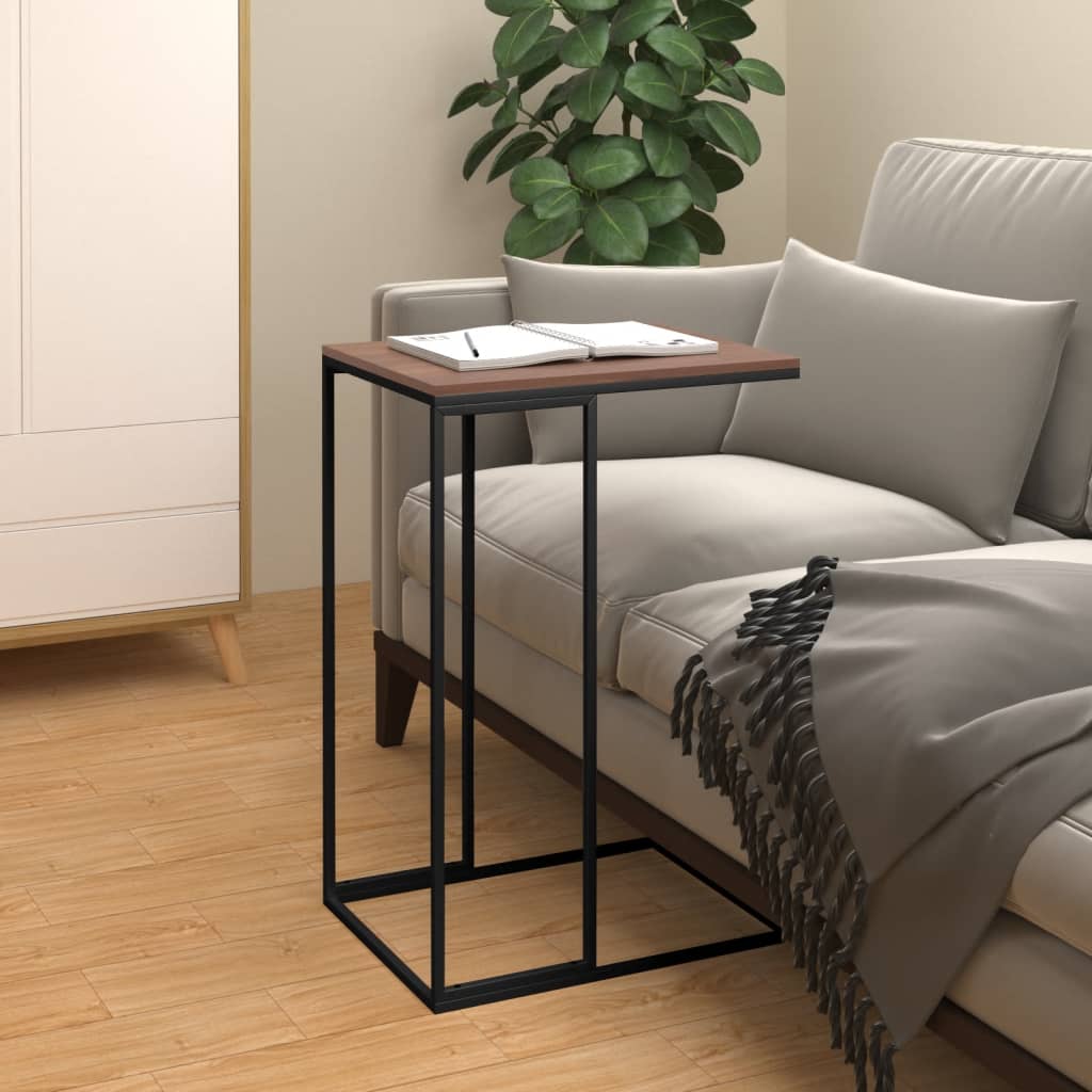 Side Table Black 40x30x59 cm Engineered Wood