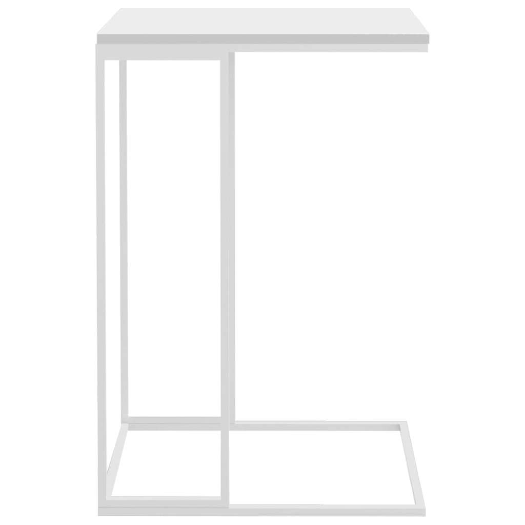Side Table White 40x30x59 cm Engineered Wood