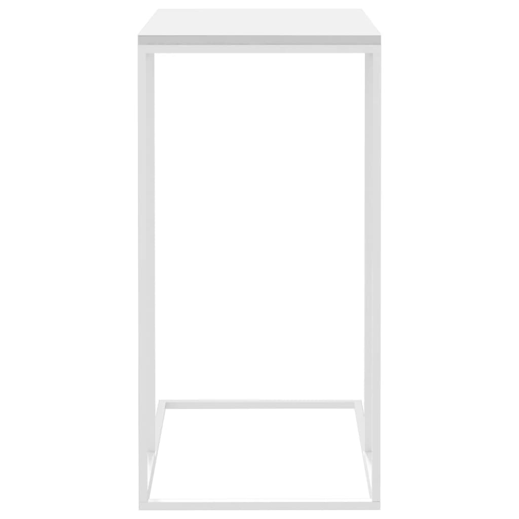 Side Table White 40x30x59 cm Engineered Wood