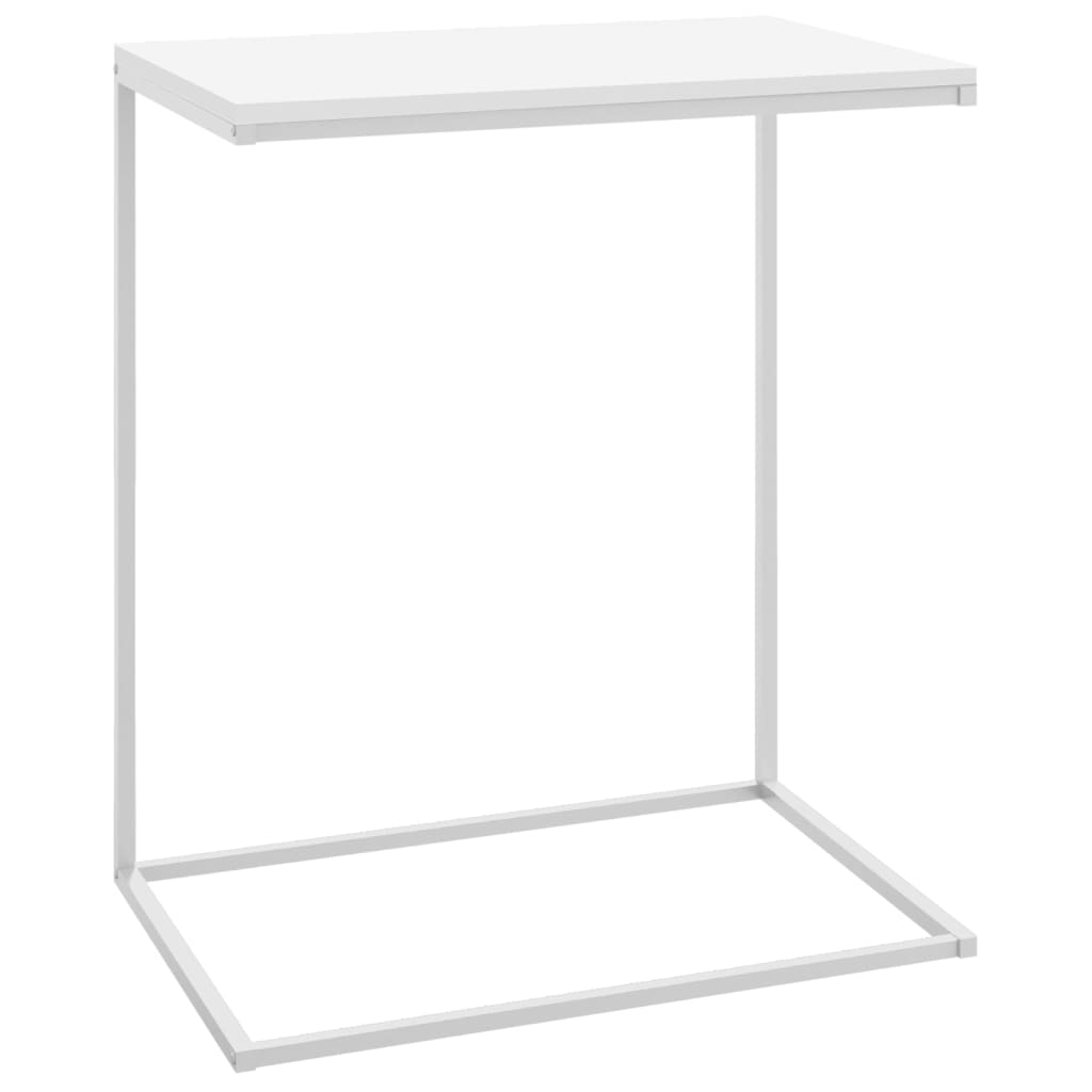 Side Table White 55x35x66 cm Engineered Wood