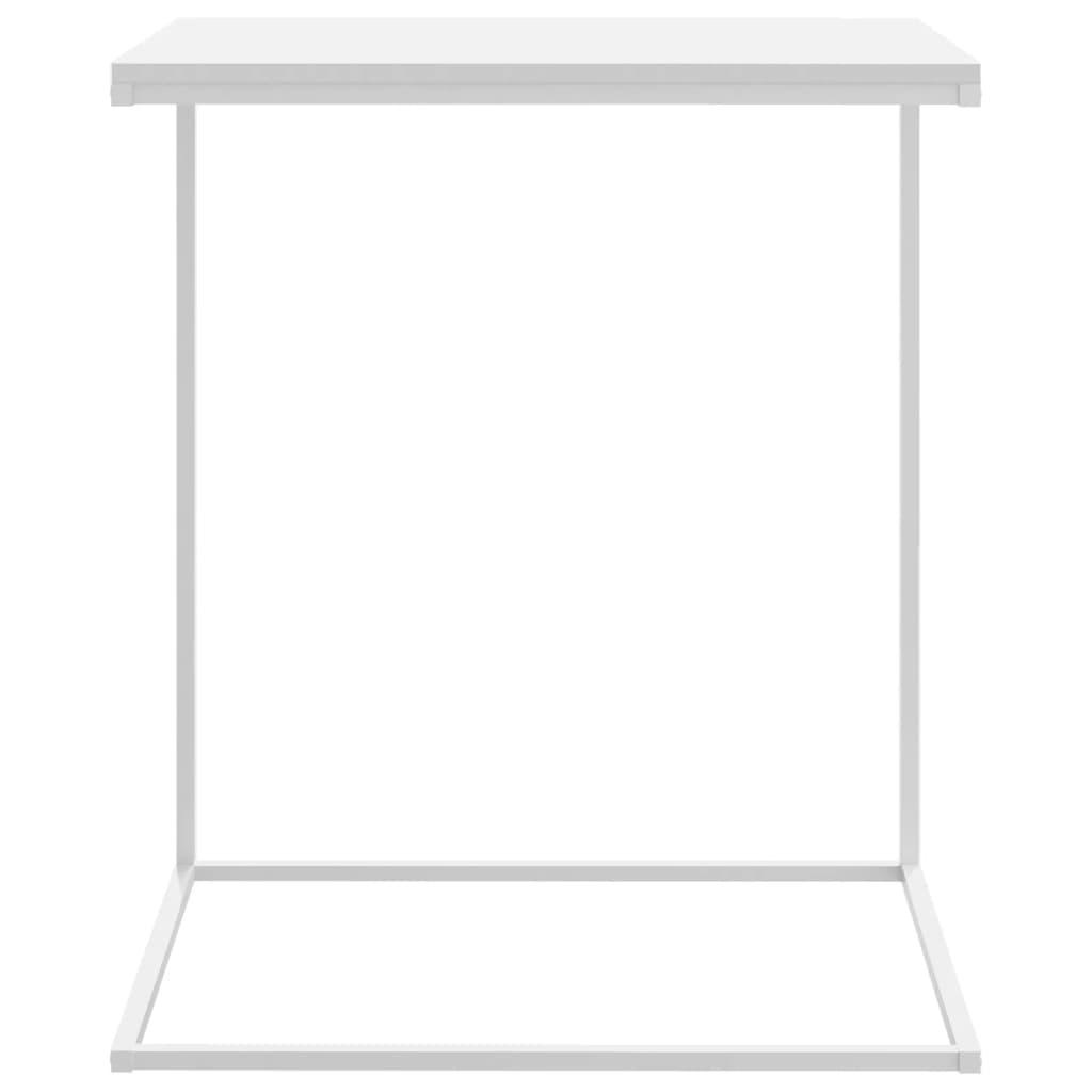 Side Table White 55x35x66 cm Engineered Wood