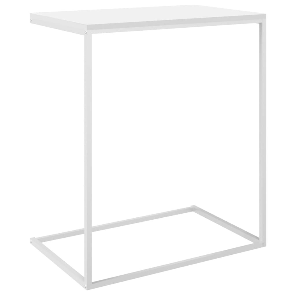 Side Table White 55x35x66 cm Engineered Wood
