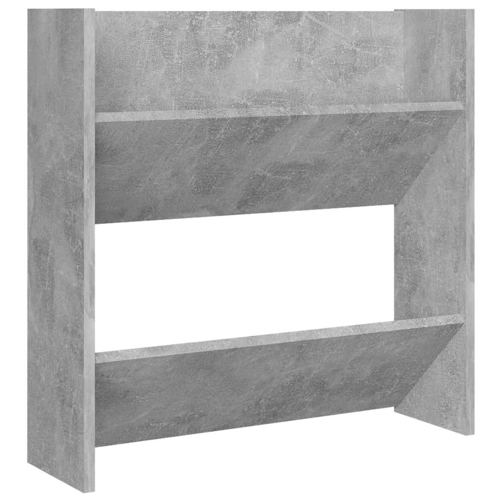 Wall Shoe Cabinet Concrete Grey 60x18x60 cm Engineered Wood