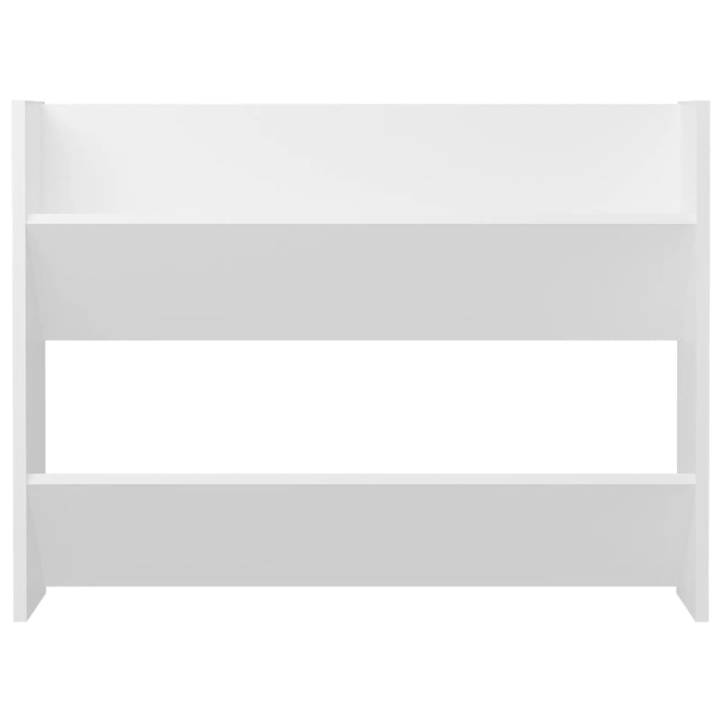 Wall Shoe Cabinet 2 pcs White 80x18x60 cm Engineered Wood