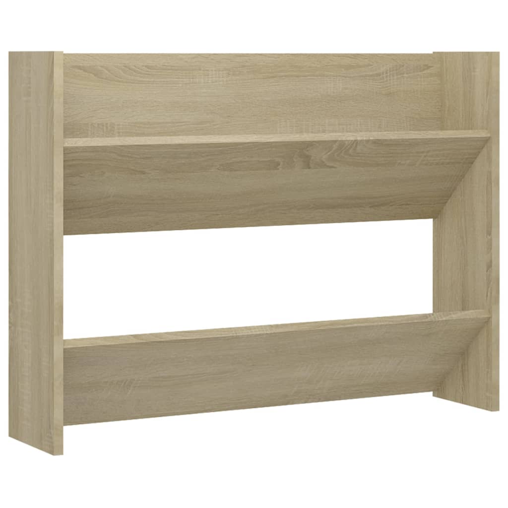 Wall Shoe Cabinets 2 pcs Sonoma Oak 80x18x60cm Engineered Wood