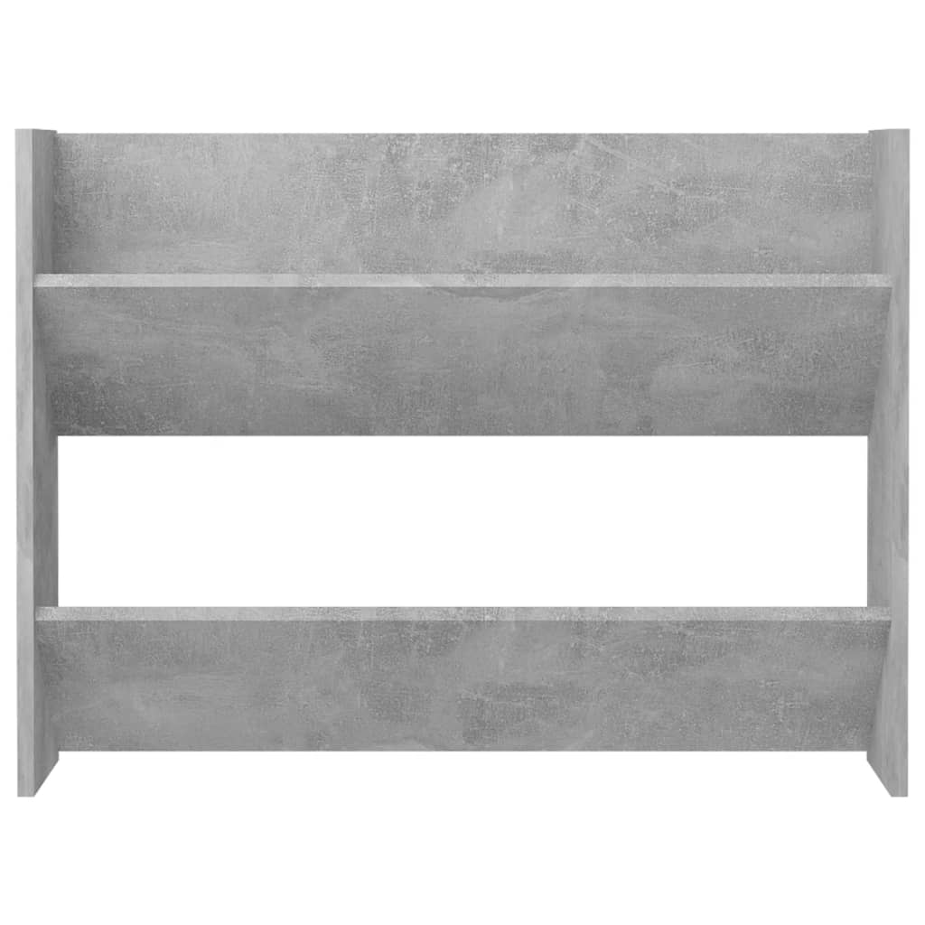 Wall Shoe Cabinets 2 pcs Concrete Grey 80x18x60 cm Engineered Wood
