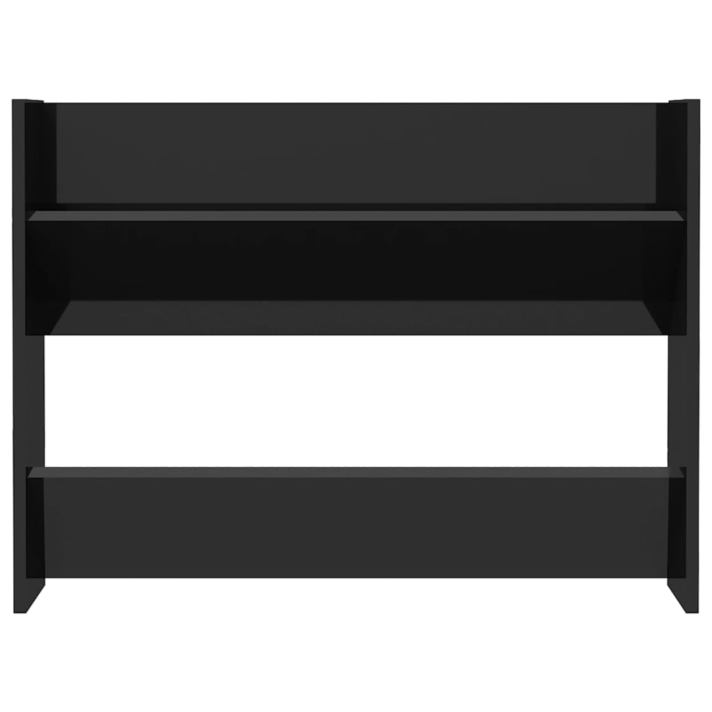 Wall Shoe Cabinet High Gloss Black 80x18x60 cm Engineered Wood