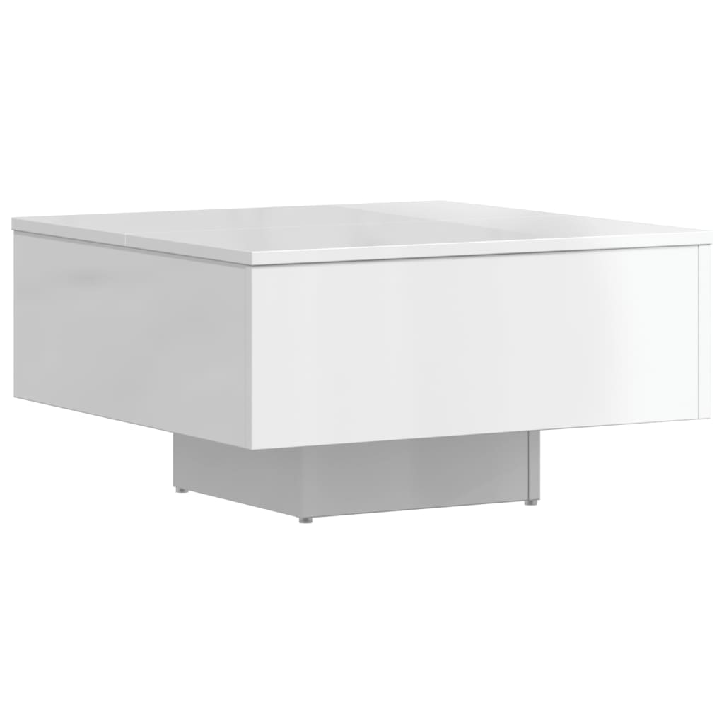 Coffee Table High Gloss White 60x60x31.5 cm Engineered Wood