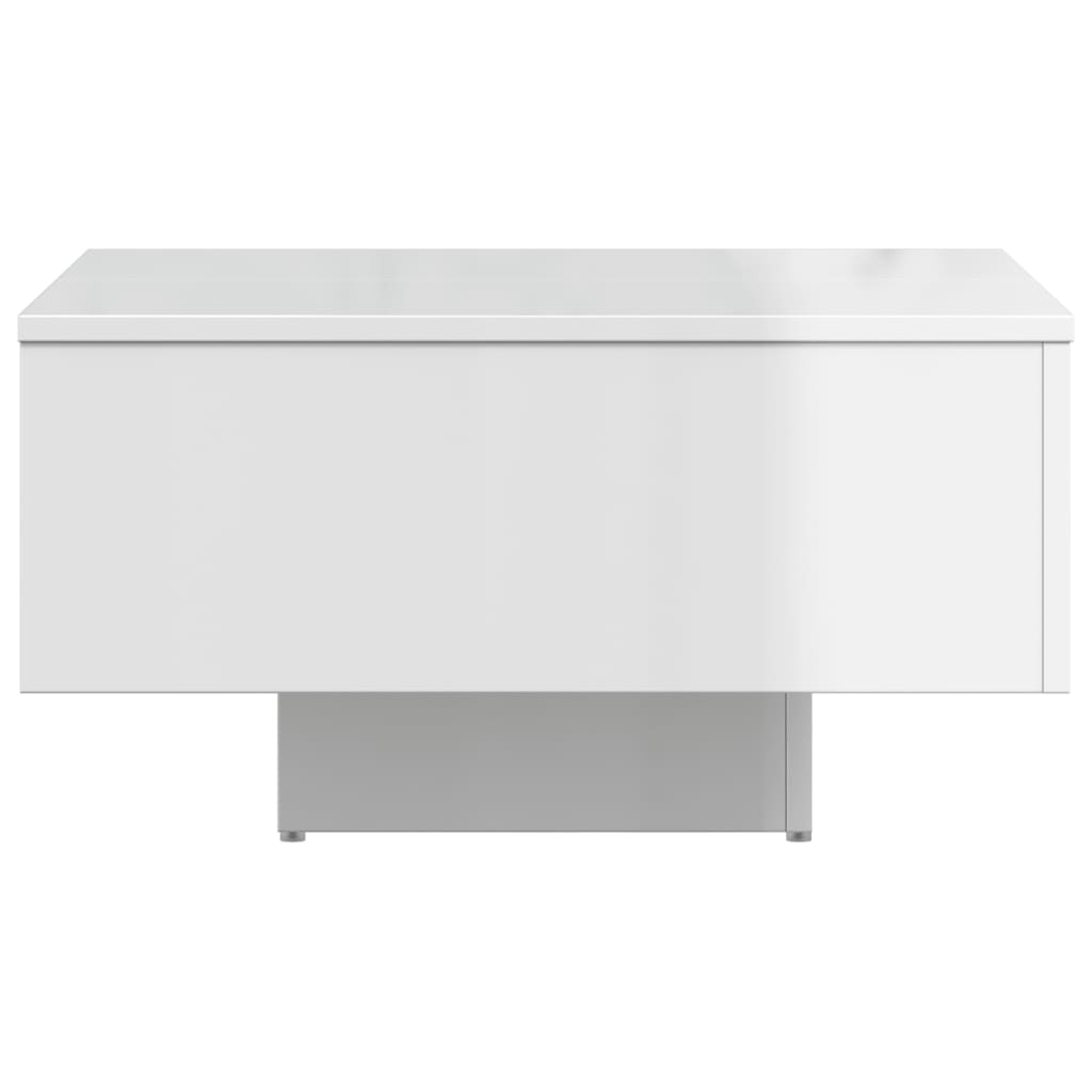 Coffee Table High Gloss White 60x60x31.5 cm Engineered Wood