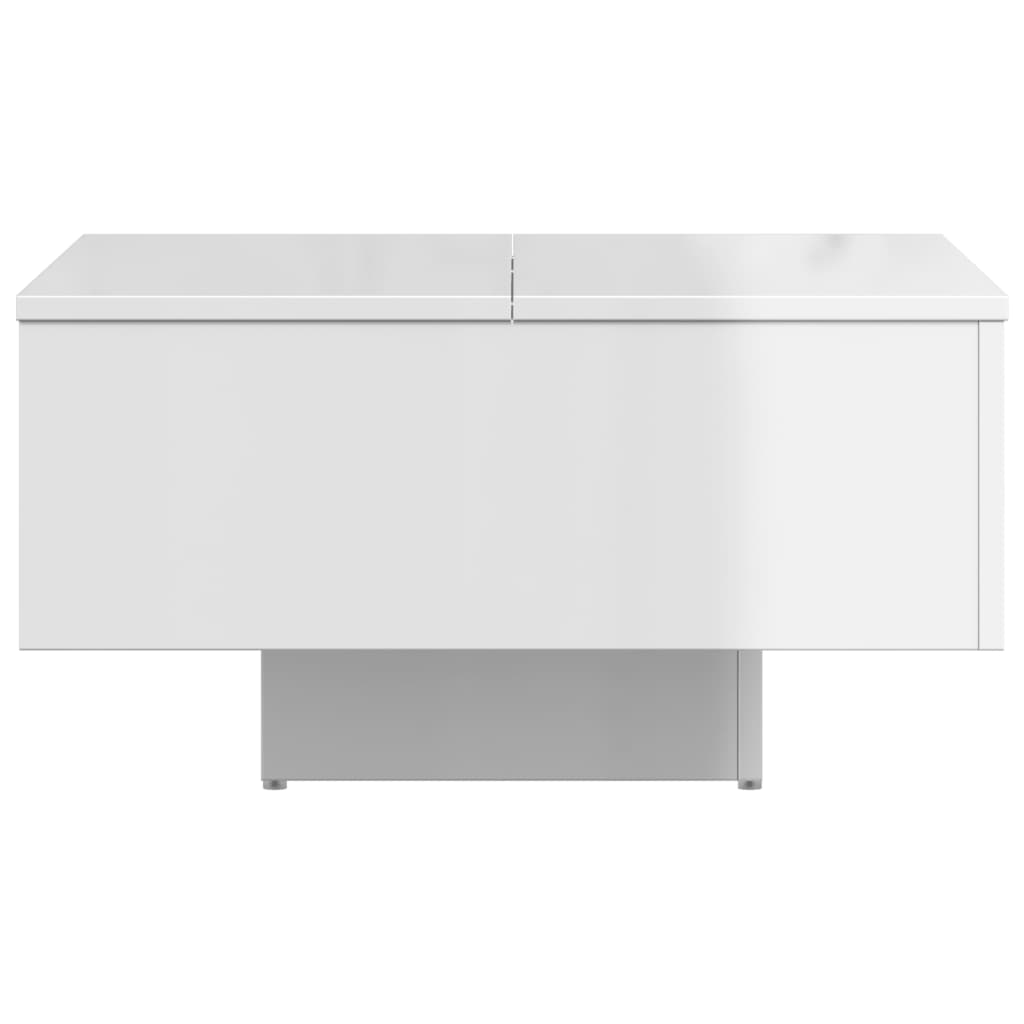 Coffee Table High Gloss White 60x60x31.5 cm Engineered Wood