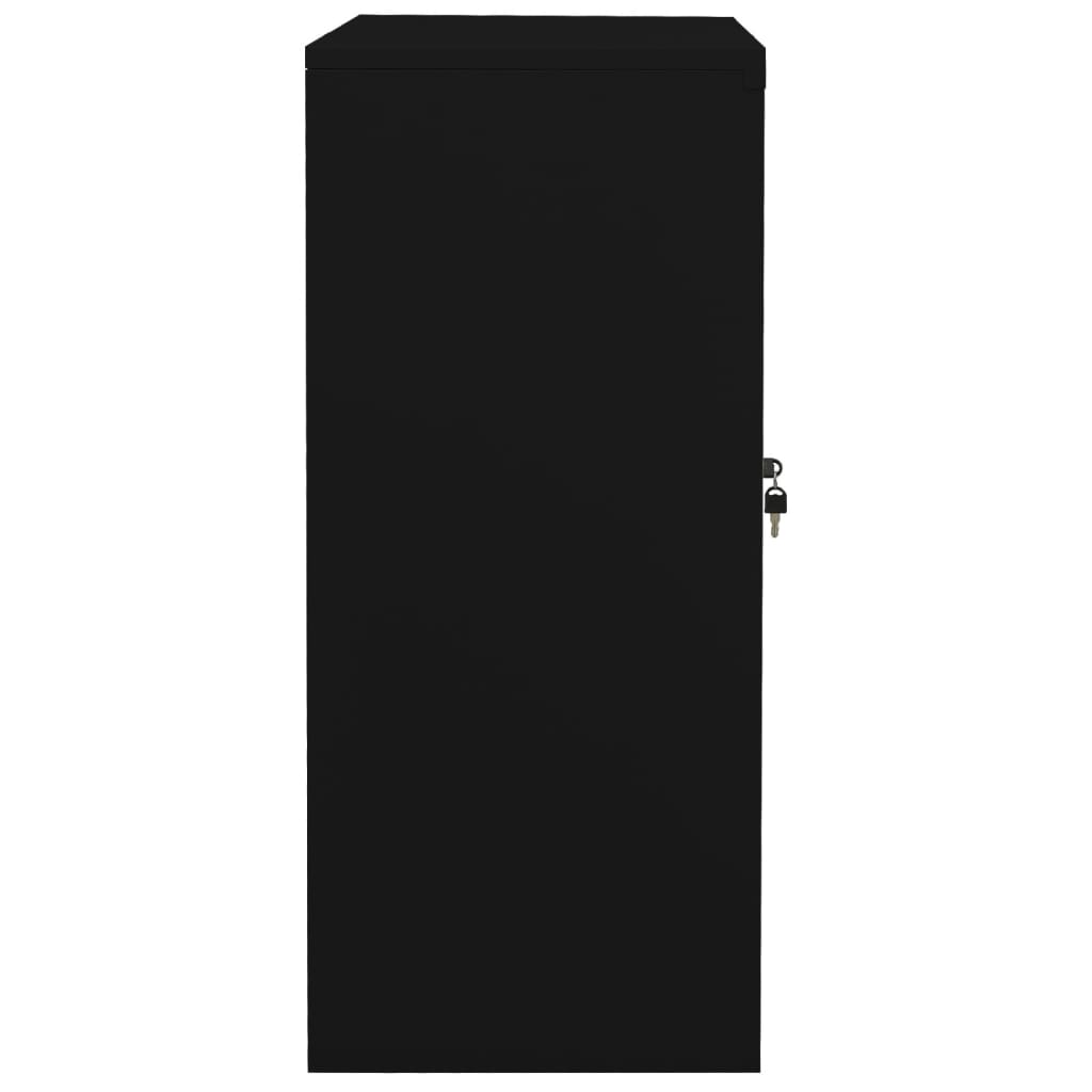 Office Cabinet Black 90x40x90 cm Steel