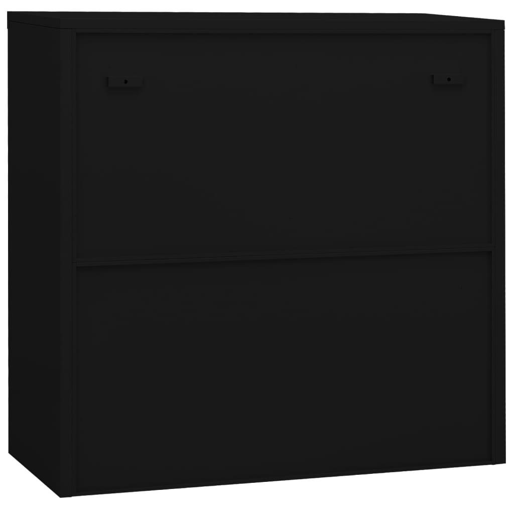 Office Cabinet Black 90x40x90 cm Steel