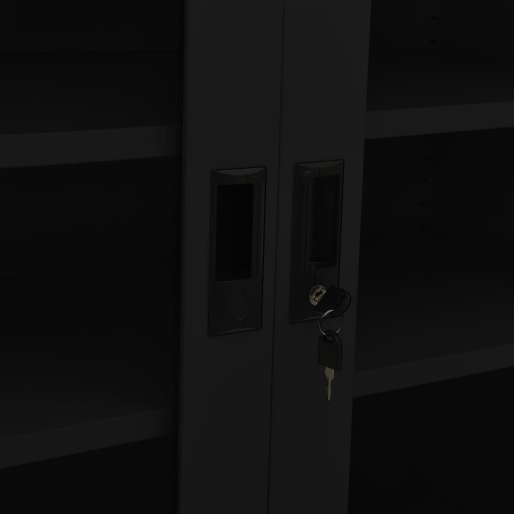 Office Cabinet Black 90x40x90 cm Steel