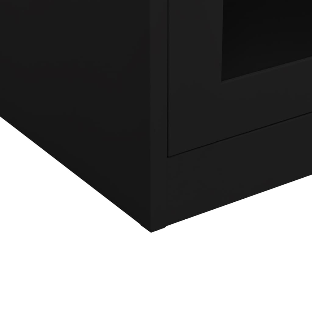 Office Cabinet Black 90x40x90 cm Steel
