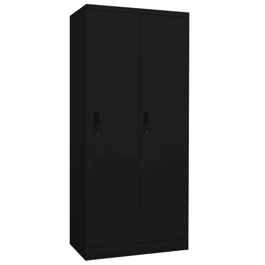 Wardrobe Black 80x50x180 cm Steel