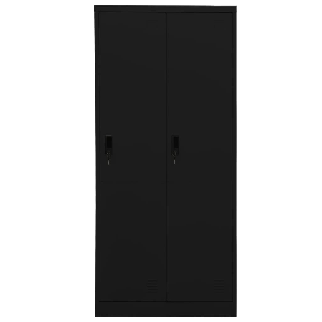 Wardrobe Black 80x50x180 cm Steel