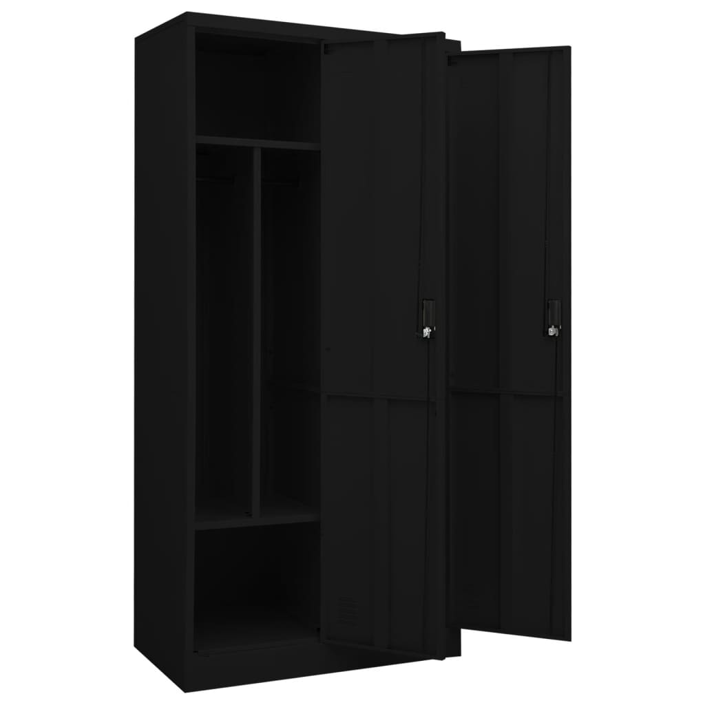Wardrobe Black 80x50x180 cm Steel