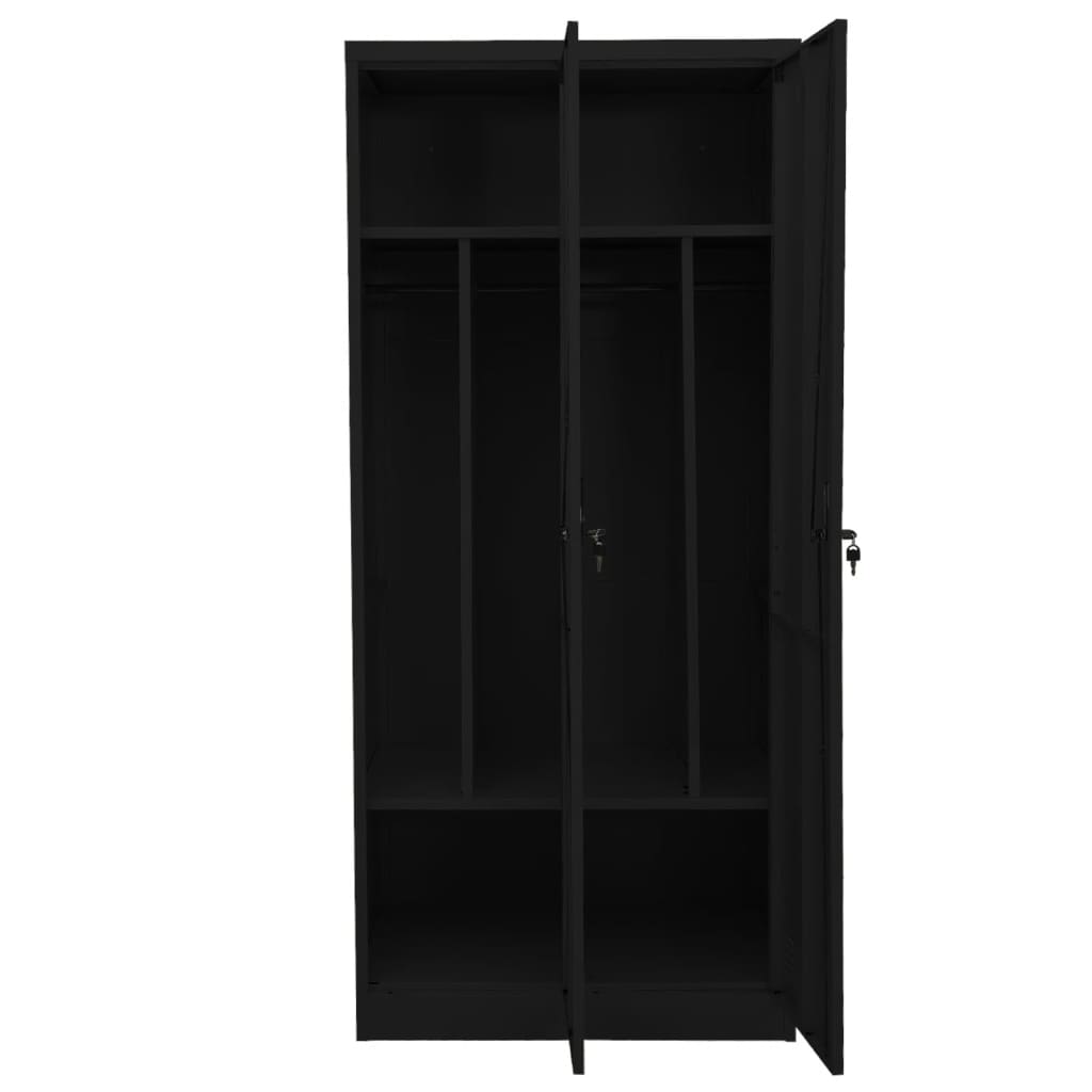 Wardrobe Black 80x50x180 cm Steel