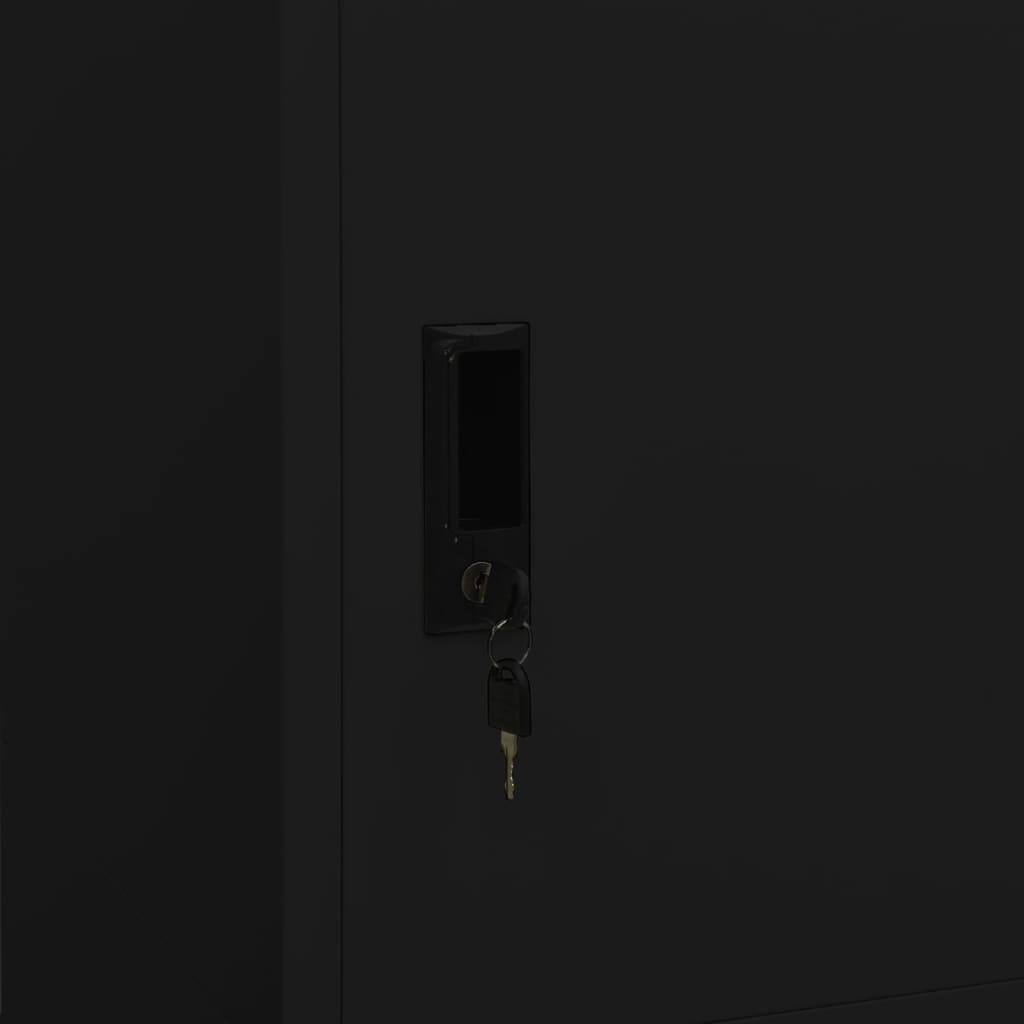 Wardrobe Black 80x50x180 cm Steel