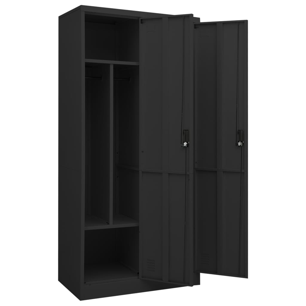 Wardrobe Anthracite 80x50x180 cm Steel