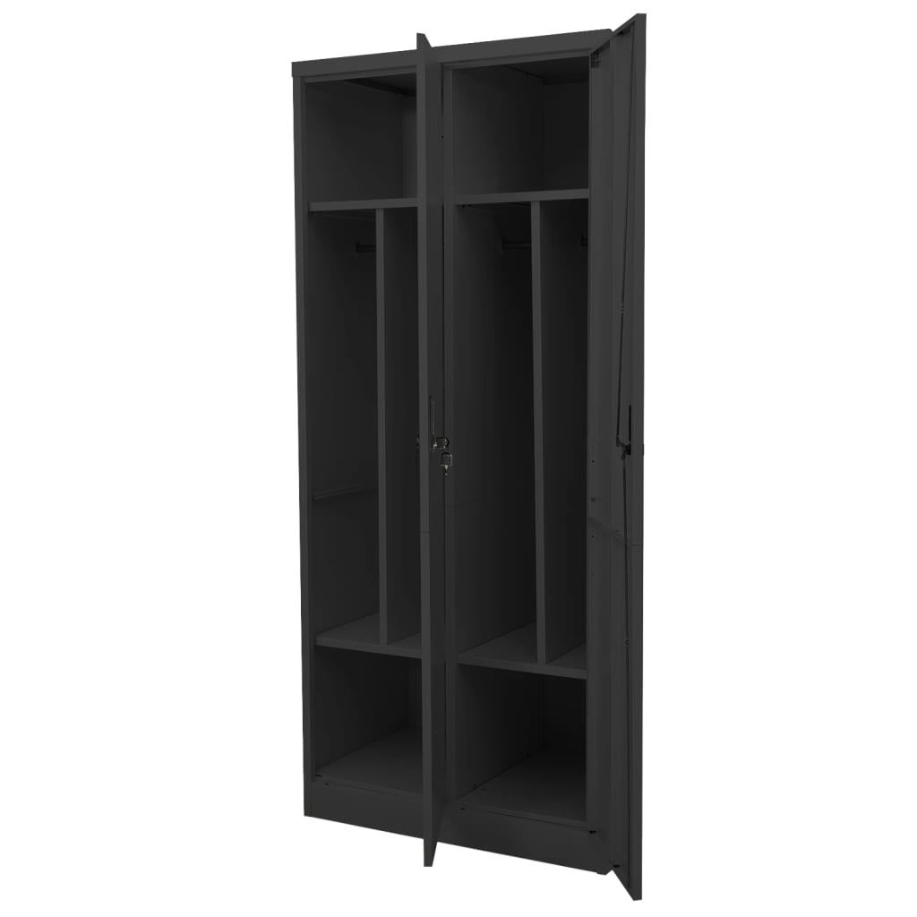 Wardrobe Anthracite 80x50x180 cm Steel