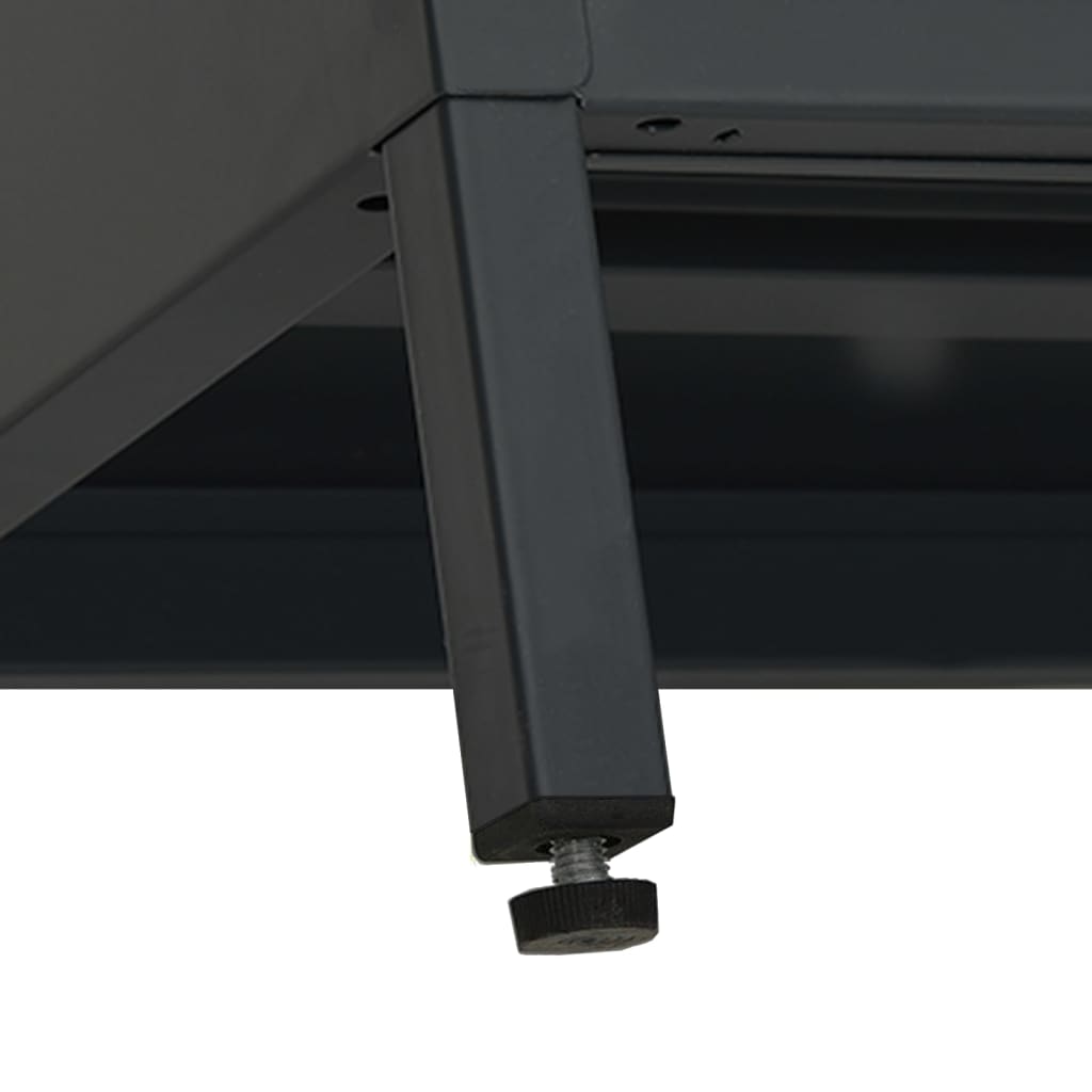 TV Cabinet Black 105x35x52 cm Steel and Glass