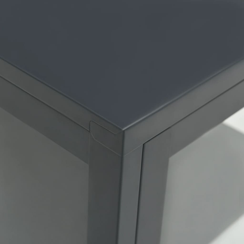 Sideboard Anthracite 38x35x70 cm Steel and Glass