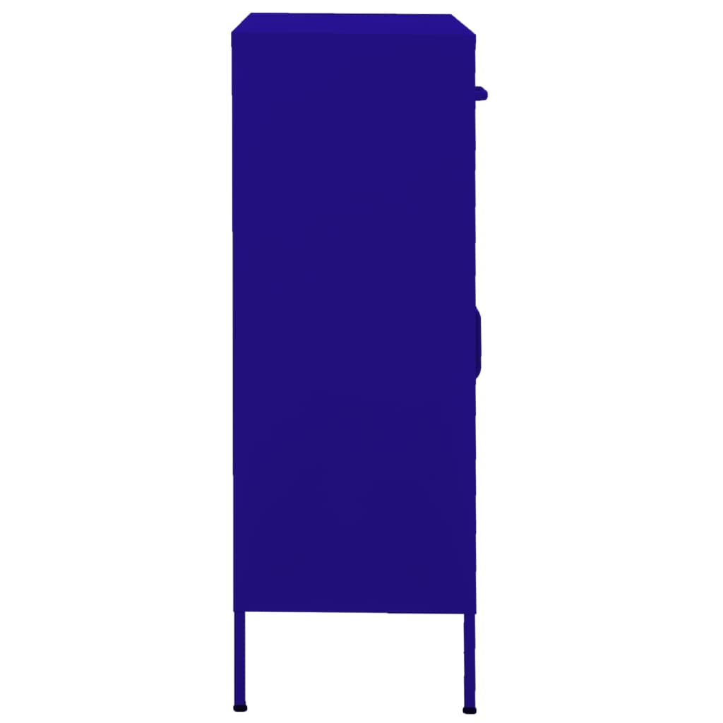 Storage Cabinet Navy Blue 80x35x101.5 cm Steel