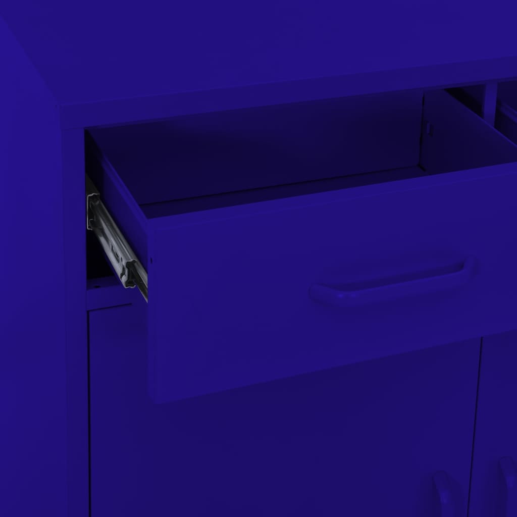 Storage Cabinet Navy Blue 80x35x101.5 cm Steel