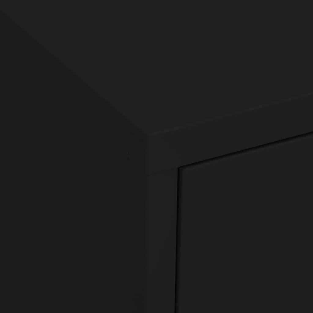 Storage Cabinet Black 80x35x101.5 cm Steel