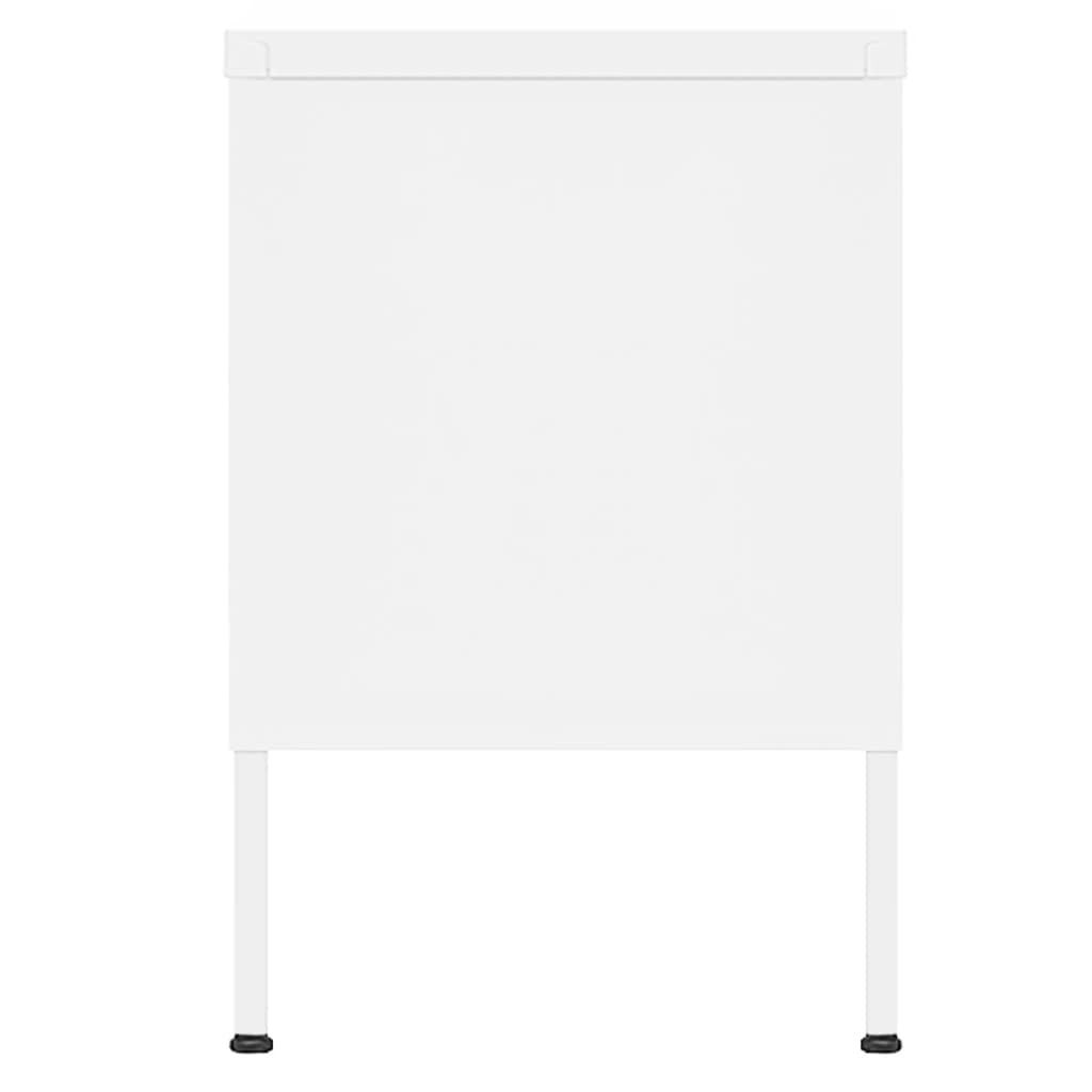 TV Cabinet White 105x35x50 cm Steel
