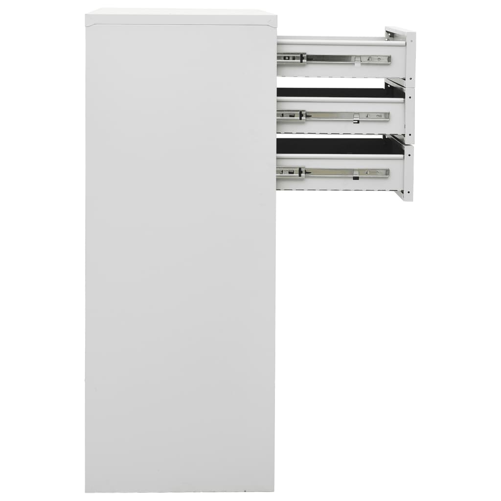 Office Cabinet Light Grey 90x40x102 cm Steel