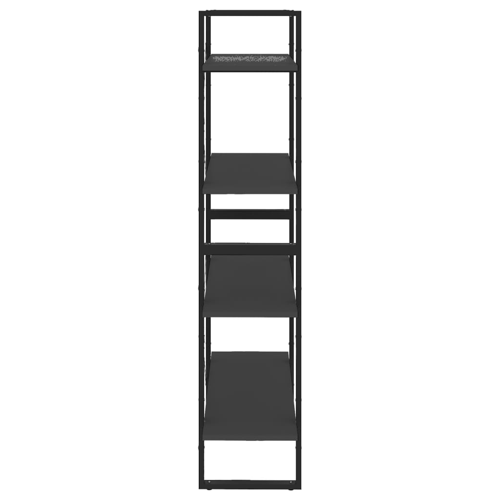 4-Tier Book Cabinet Grey 80x30x140 cm Engineered Wood
