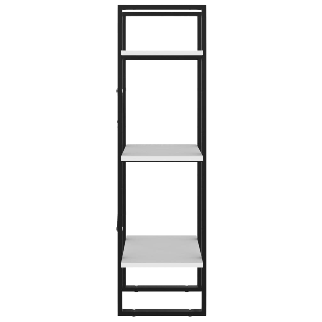 3-Tier Book Cabinet White 40x30x105 cm Engineered Wood