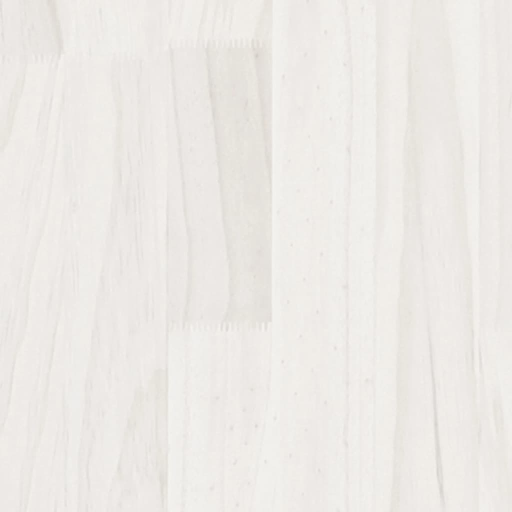 3-Tier Book Cabinet White 40x30x105 cm Solid Pinewood