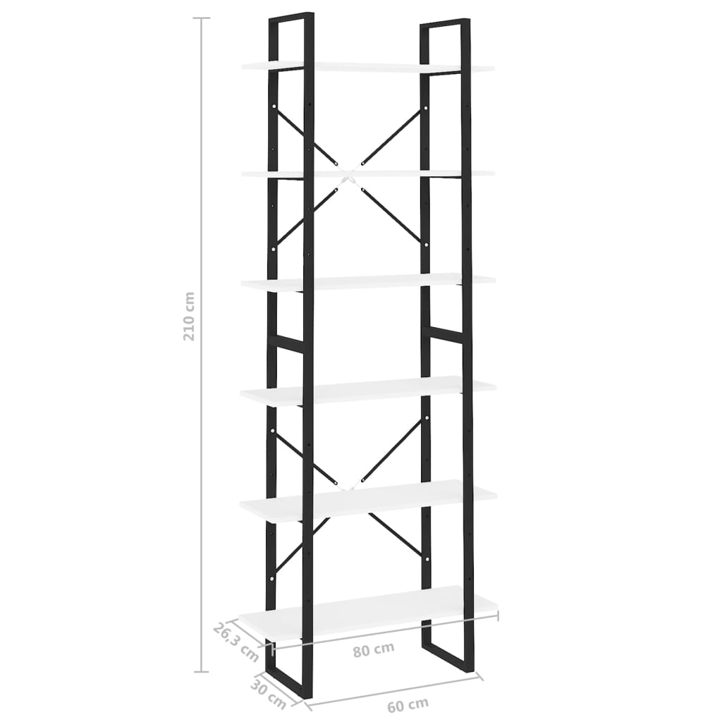 High Cabinet White 80x30x210 cm Engineered Wood