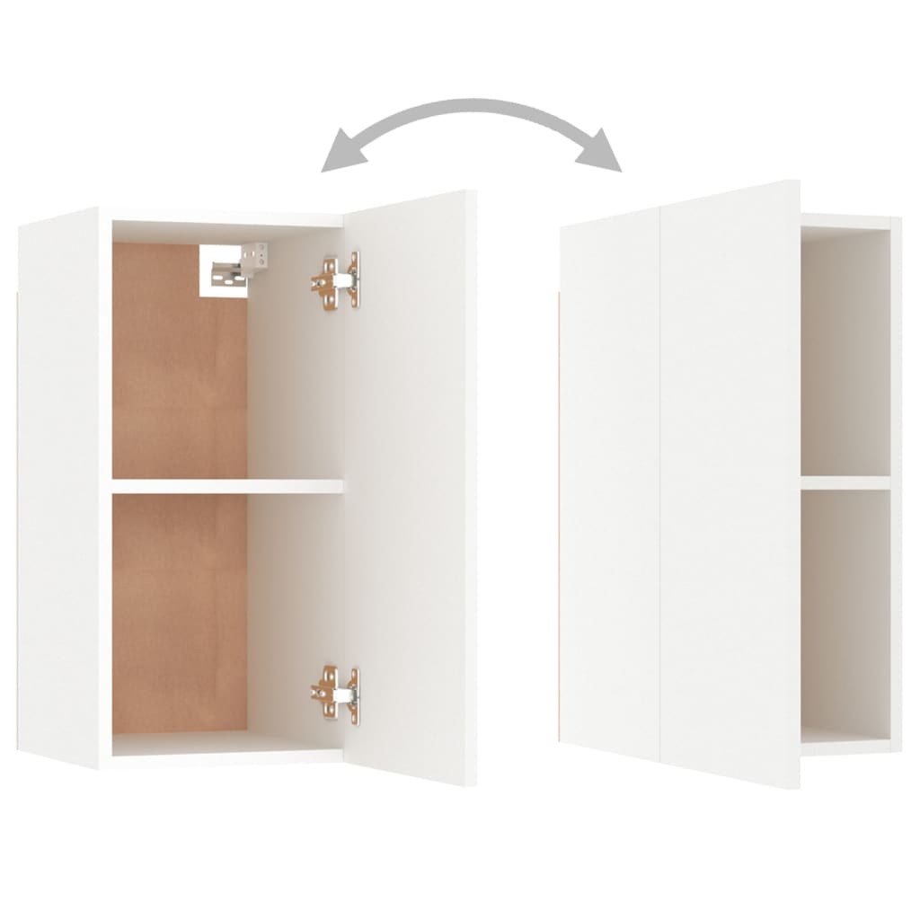 5 Piece TV Cabinet Set White Engineered Wood