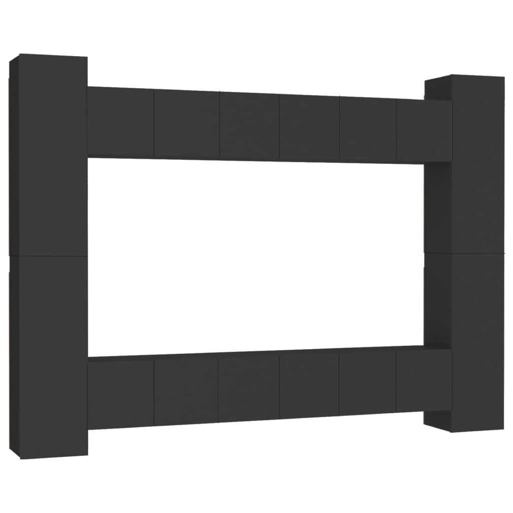 10 Piece TV Cabinet Set Engineered Wood TEST