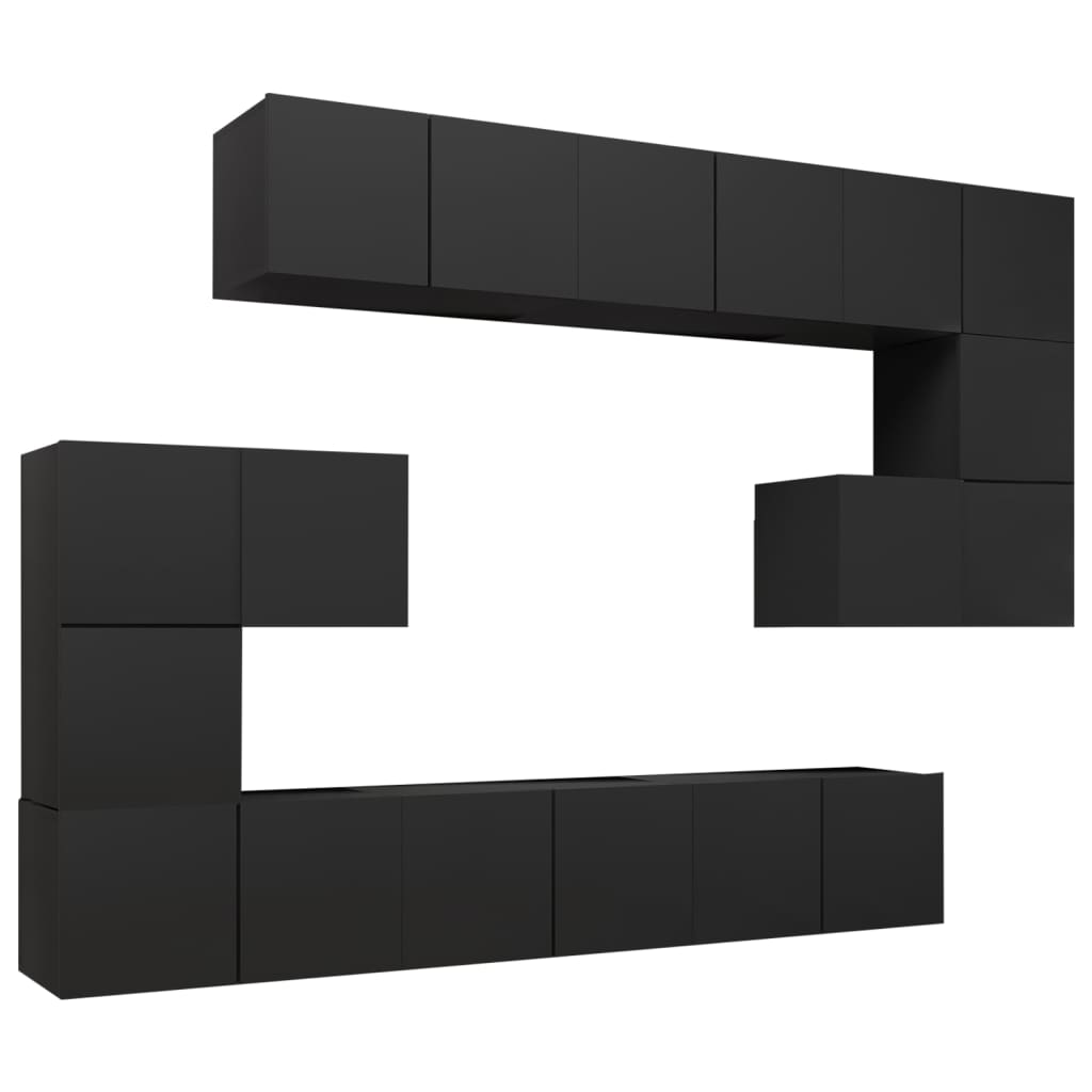 10 Piece TV Cabinet Set Engineered Wood TEST