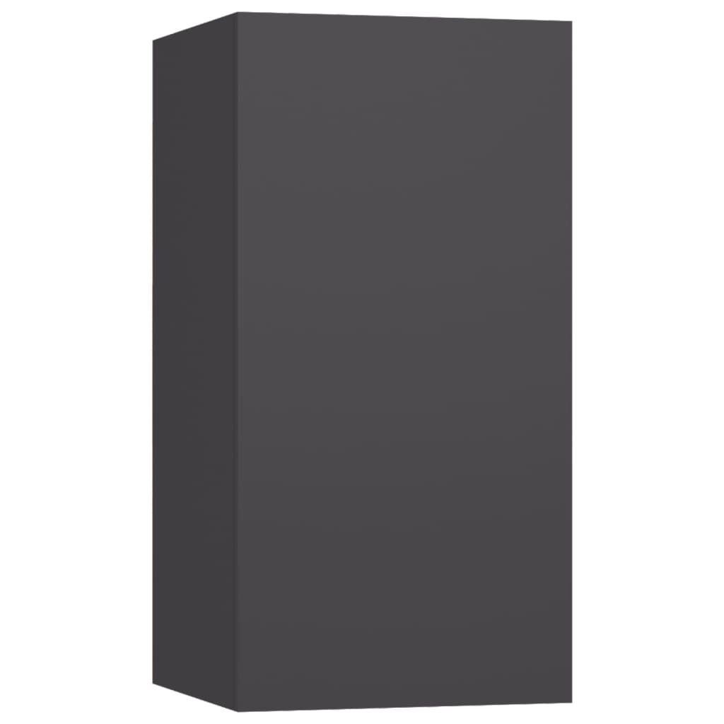 3 Piece TV Cabinet Set Grey Engineered Wood