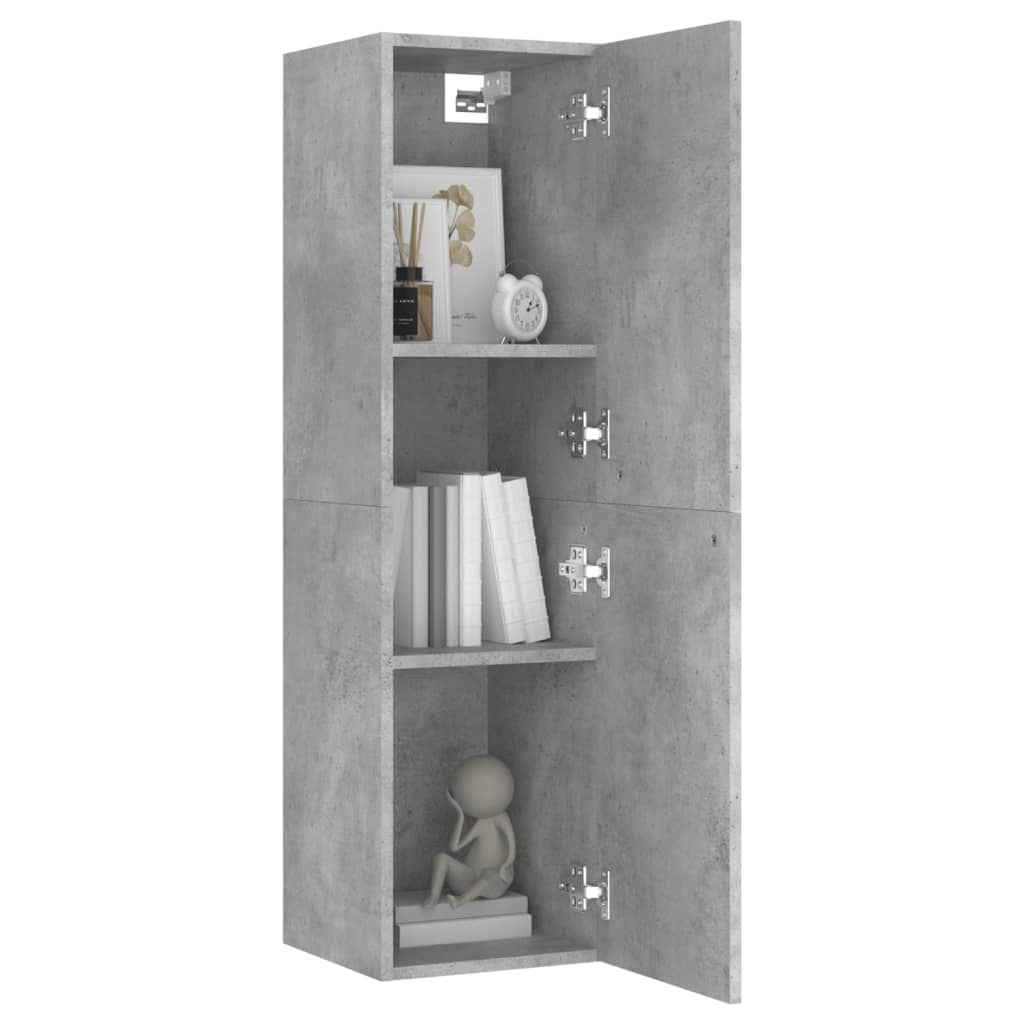 4 Piece TV Cabinet Set Concrete Grey Engineered Wood